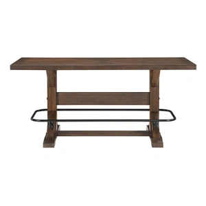 Homelegance Oliver Rectangular Wood/Metal Counter Height Table, Brown