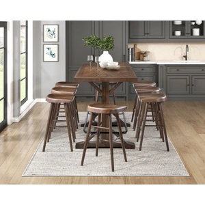 Homelegance Oliver Rectangular Wood/Metal Pub Height Set, Brown
