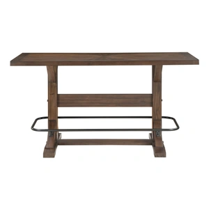 Homelegance Oliver Rectangular Wood/Metal Pub Height Table, Brown