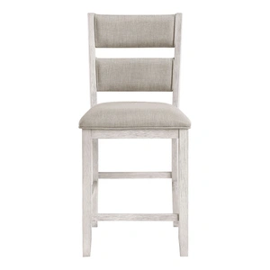 Homelegance Savile Wood/Fabric Counter Height Chair, Light Gray (Set of 2)