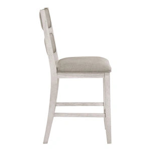 Homelegance Savile Wood/Fabric Counter Height Chair, Light Gray (Set of 2)