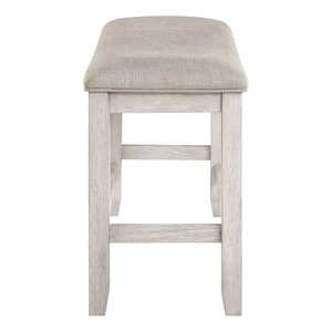 Homelegance Savile Wood/Fabric Dining Counter Height Bench, Light Gray