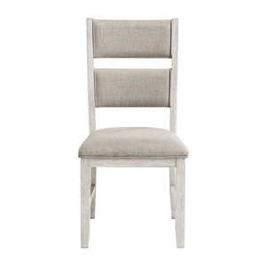 Homelegance Savile Wood/Fabric Side Chair, Light Gray (Set of 2)