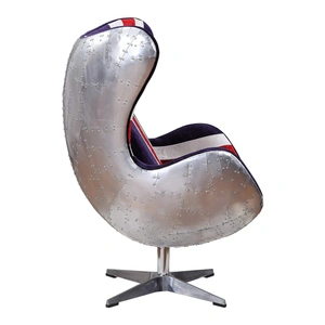 AF Modern Brancaster Aluminum/Fabric Accent Chair