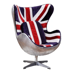 AF Modern Brancaster Aluminum/Fabric Accent Chair