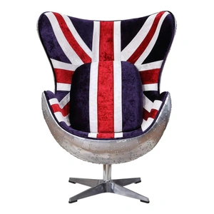 AF Modern Brancaster Aluminum/Fabric Accent Chair