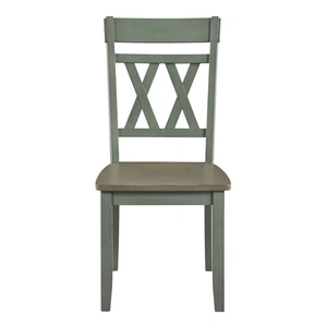Homelegance Ogden Round Wood Dining Room Set, Graywash/Antique White