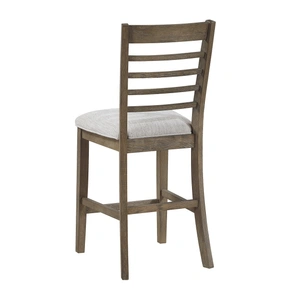 Homelegance Emilia Wood/Fabric 6-Piece Pack Counter Height Set, Light Brown