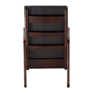 ACME Raina Leatherette/Wood Rocking Chair, Composition 2, Dark Brown/Espresso