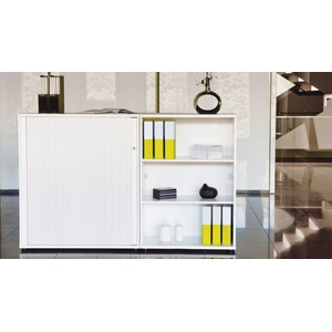 NARBUTAS Uni Melamine Office Lockable Cabinet w/2 Open Shelves & 2 File Drawers