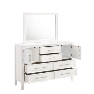 New Classic Furniture SM Andover Wood Panel Bedroom Set, White