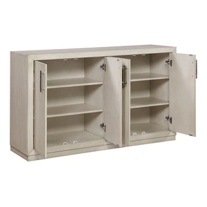 Homelegance Tundra Wood Server with 4 Doors, Antique White