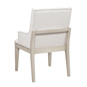 Homelegance Tundra Fabric/Wood Arm Chair, Ivory (Set of 2)