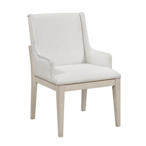 Homelegance Tundra Fabric/Wood Arm Chair, Ivory (Set of 2)