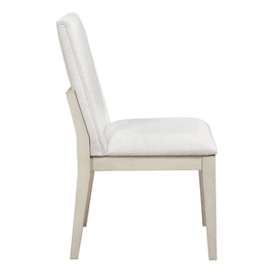 Homelegance Tundra Fabric/Wood Side Chair, Ivory (Set of 2)