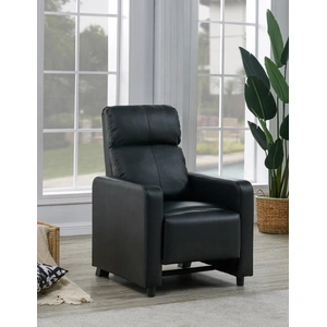 Coaster Toohey PU Home Theater Push Back Recliner, Black