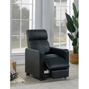 Coaster Toohey PU Home Theater Push Back Recliner, Black