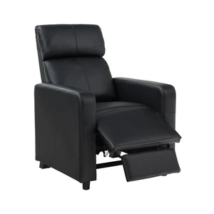 Coaster Toohey PU Home Theater Push Back Recliner, Black