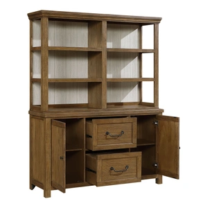 Homelegance Wyatt Wood Buffet & Hutch with 2 Doors & 2 Drawers, Brown