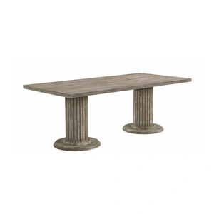 ACME Gabrian Wood Rectangular Dining Table, Reclaimed Gray