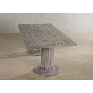 ACME Gabrian Wood Rectangular Dining Table, Reclaimed Gray