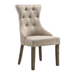 ACME Gabrian Wood Round Dining Set, Reclaimed Gray