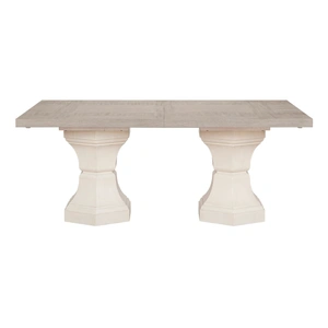 Homelegance Lofton Rectangular Drop Leaf Wood Dining Table, Light Gray/White