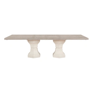 Homelegance Lofton Rectangular Drop Leaf Wood Dining Table, Light Gray/White