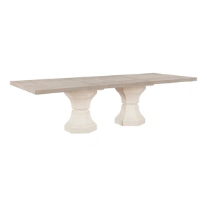 Homelegance Lofton Rectangular Drop Leaf Wood Dining Table, Light Gray/White
