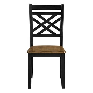 Homelegance Tyler Wood Side Chair, Brown/Black (Set of 2)