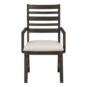 Homelegance Victoria Wood/Fabric Arm Chair, Dark Espresso (Set of 2)