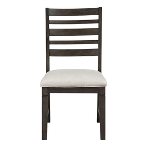 Homelegance Victoria Wood/Fabric Side Chair, Dark Espresso (Set of 2)