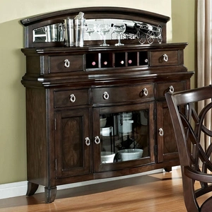ACME Keenan Wood Server w/Wine Storage, Dark Walnut
