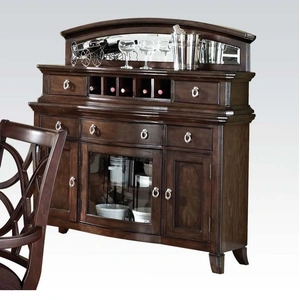 ACME Keenan Wood Server w/Wine Storage, Dark Walnut