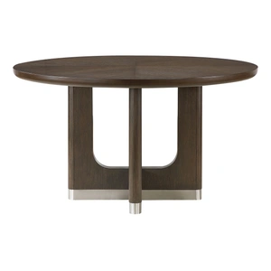 Homelegance Clara Round Wood Dining Table, Brushed Brown