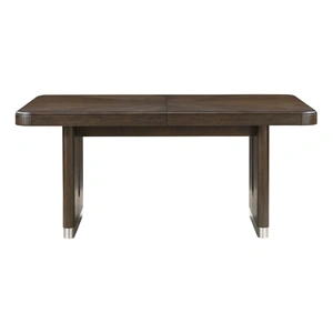 Homelegance Clara Rectangular Extendable Wood Dining Table, Brushed Brown