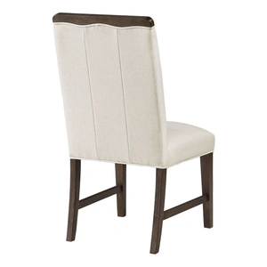Homelegance Clara Wood/Fabric Side Chair, Beige (Set of 2)