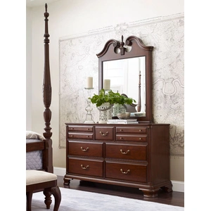 Kincaid Hadleigh Rice Wood Carved Poster Bedroom Set, Wild Black Cherry