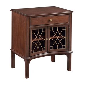Kincaid Hadleigh Wood 1-Drawer Bedside Table w/2 Doors, Wild Black Cherry