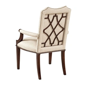 Kincaid Hadleigh Fabric/Wood Arm Chair, Wild Black Cherry
