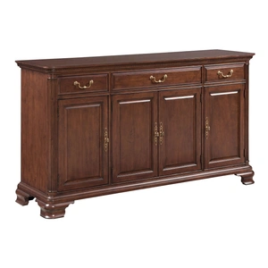 Kincaid Hadleigh Wood 3-Drawer Buffet w/4 Doors, Wild Black Cherry
