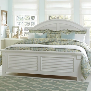 Liberty Furniture Summer House I Wood Panel Bed | Oyster White | Liberty, Oyster White