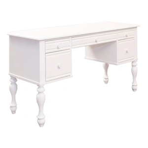 Liberty Furniture Summer House I Rectangular Wood 5-Drawer I Vanity Desk, Oyster White