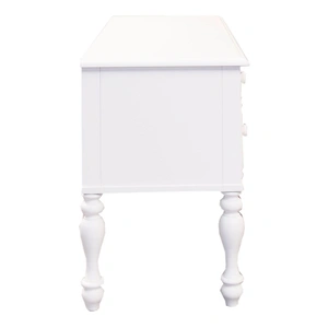 Liberty Furniture Summer House I Rectangular Wood 5-Drawer I Vanity Desk, Oyster White