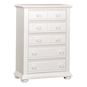 Liberty Furniture Summer House MDF/Wood 5-Drawer Chest, Oyster White