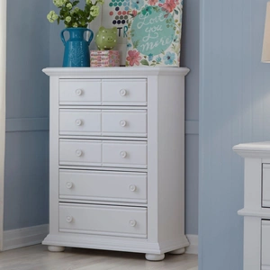 Liberty Furniture Summer House MDF/Wood 5-Drawer Chest, Oyster White