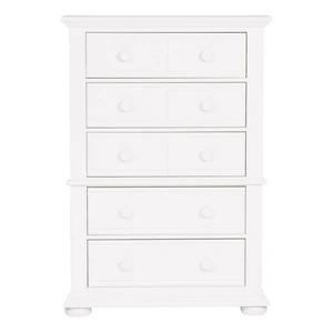 Liberty Furniture Summer House I Wood 5-Drawer Chest, Oyster White