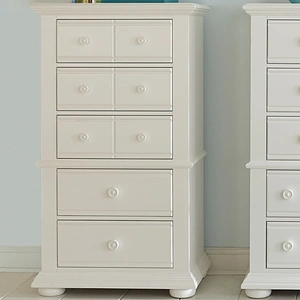 Liberty Furniture Summer House I Wood 5-Drawer Lingerie Chest, Oyster White