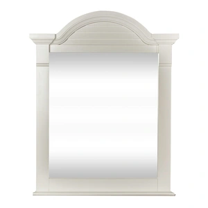 Liberty Furniture Summer House Arched Wood Small Mirror, Oyster White