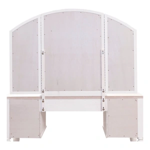 Liberty Furniture Summer House I Wood Vanity Tri-Fold Mirror, Oyster White